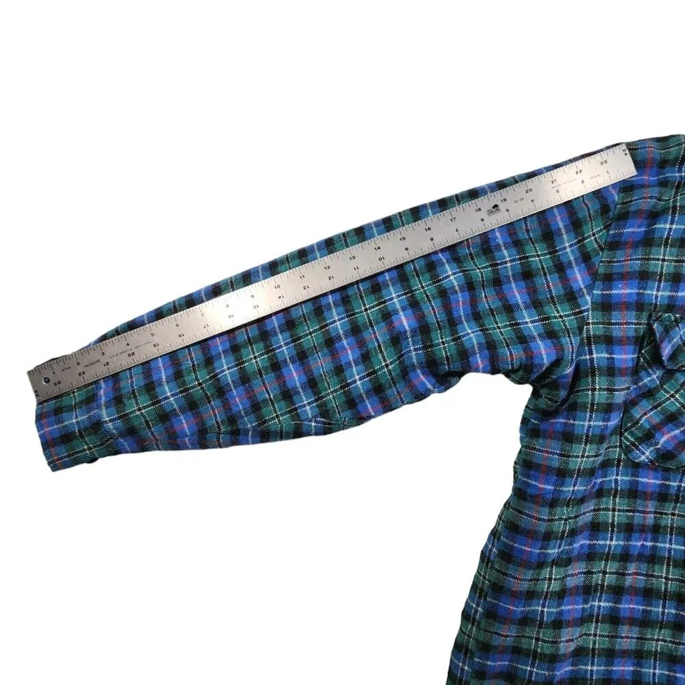 Coleman Men's Flannel Shacket Medium Lined Plaid Pockets Outdoors Work Shirt